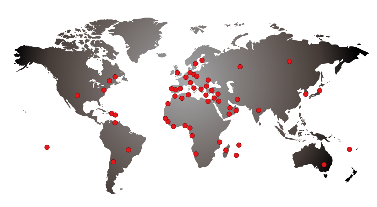 Rete di distribuzione mondiale di Outil Expert